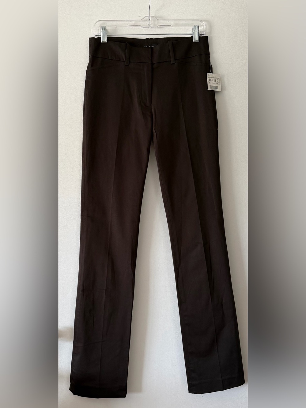 Zara Basic Black Dress Pants Trousers Straight Leg Size 6 NWT Professional